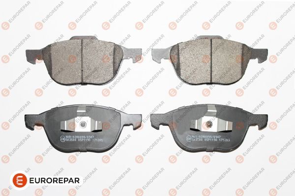 Комплект тормозных колодок, дисковый тормоз EUROREPAR 1617258480
