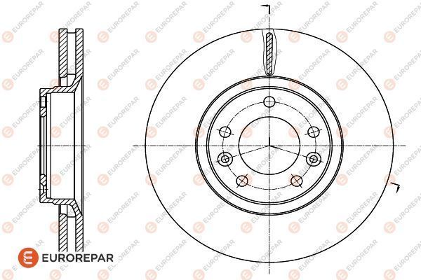Тормозной диск EUROREPAR 1618863380