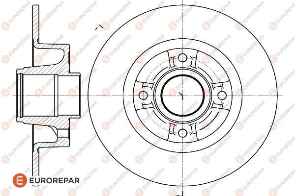 Тормозной диск EUROREPAR 1618871380