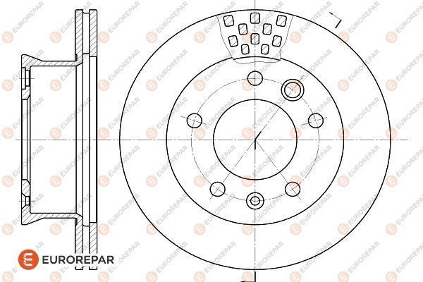 Тормозной диск EUROREPAR 1618882380