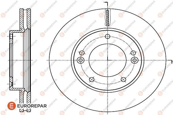 Тормозной диск EUROREPAR 1622815380