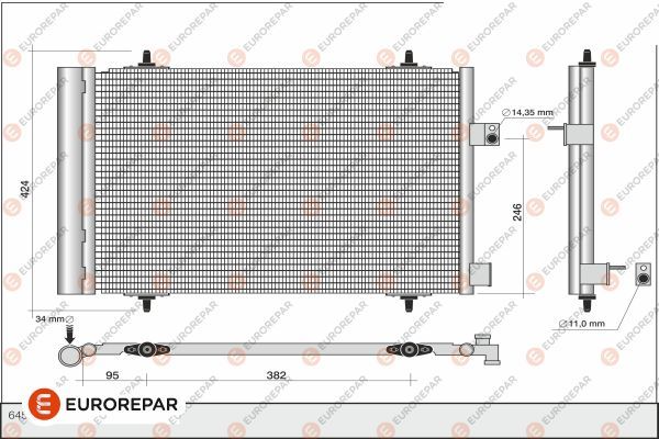 Конденсатор, кондиционер EUROREPAR 1626267480