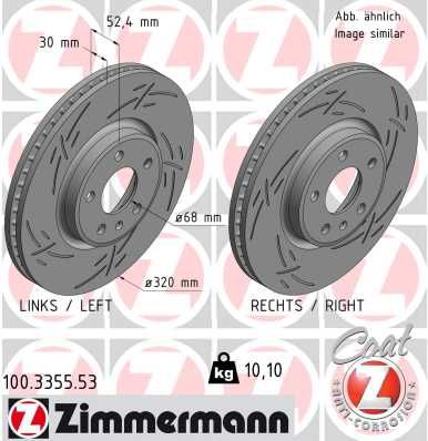 Тормозной диск ZIMMERMANN 100335553