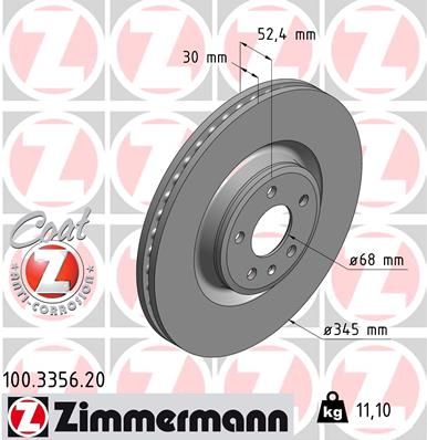 Тормозной диск ZIMMERMANN 100335620