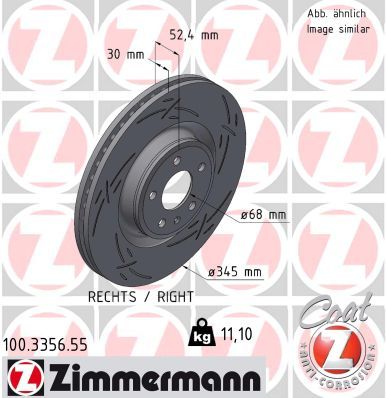 Тормозной диск ZIMMERMANN 100335655
