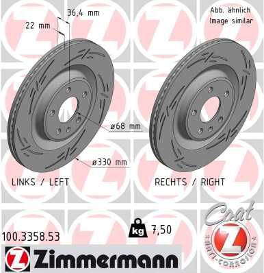 Тормозной диск ZIMMERMANN 100335853