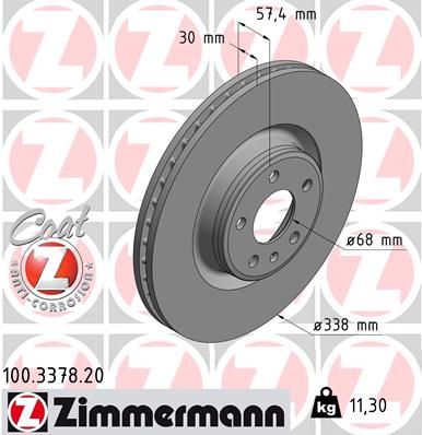 Тормозной диск ZIMMERMANN 100337820
