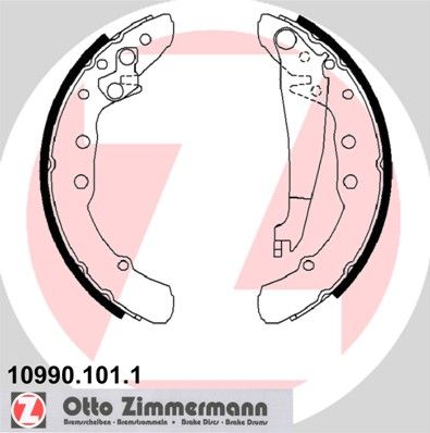 Комплект тормозных колодок ZIMMERMANN 109901011