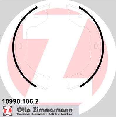 Комплект тормозных колодок, стояночная тормозная система ZIMMERMANN 109901062