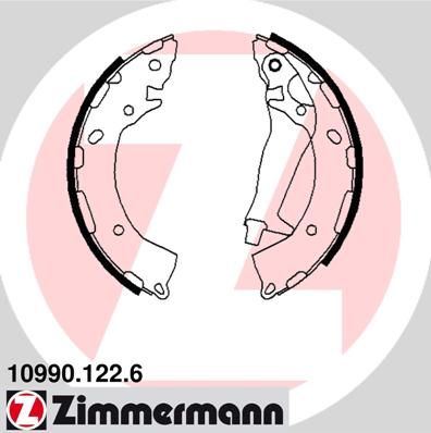 Комплект тормозных колодок ZIMMERMANN 109901226