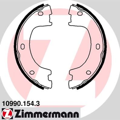 Комплект тормозных колодок, стояночная тормозная система ZIMMERMANN 109901543