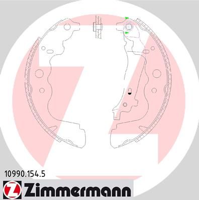 Комплект тормозных колодок ZIMMERMANN 109901545