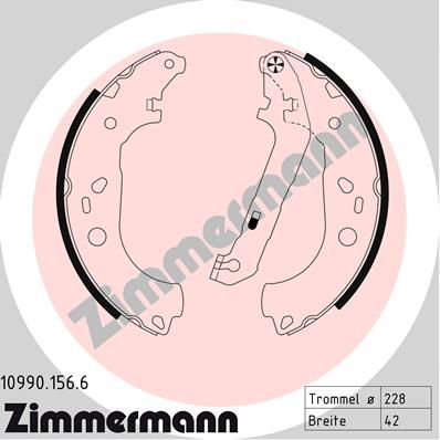 Комплект тормозных колодок ZIMMERMANN 109901566