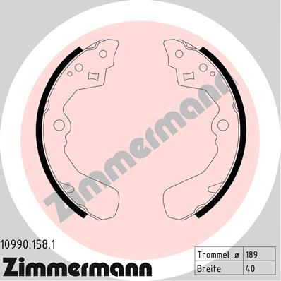 Комплект тормозных колодок ZIMMERMANN 109901581