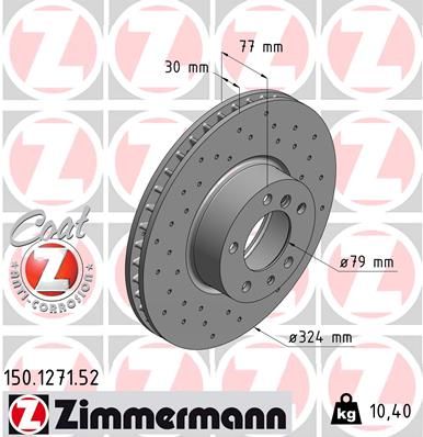 Тормозной диск ZIMMERMANN 150127152