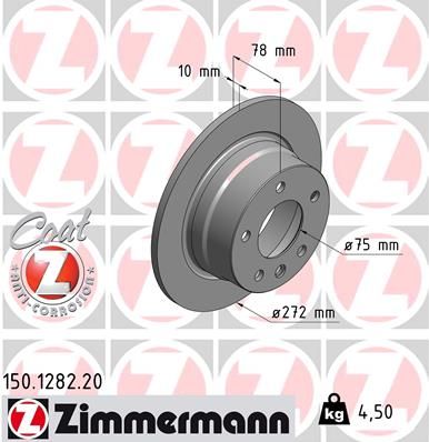 Тормозной диск ZIMMERMANN 150128220