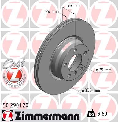 Тормозной диск ZIMMERMANN 150290120