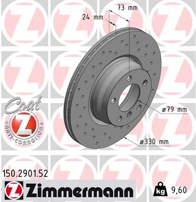 Тормозной диск ZIMMERMANN 150290152