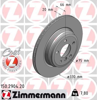 Тормозной диск ZIMMERMANN 150290420