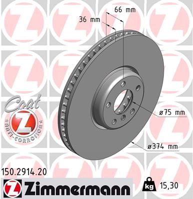 Тормозной диск ZIMMERMANN 150291420
