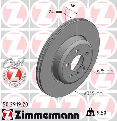 Тормозной диск ZIMMERMANN 150291920