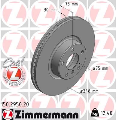 Тормозной диск ZIMMERMANN 150295020