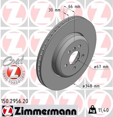 Тормозной диск ZIMMERMANN 150295620