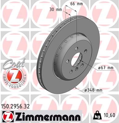 Тормозной диск ZIMMERMANN 150295632