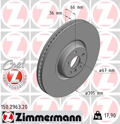Тормозной диск ZIMMERMANN 150296320