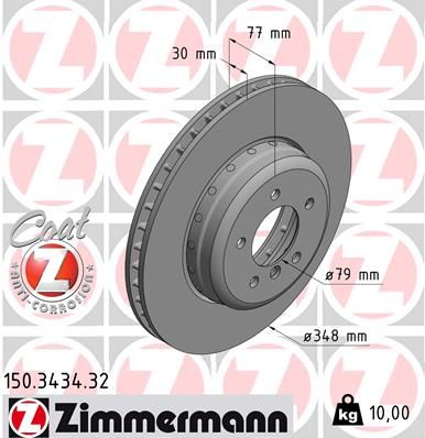 Тормозной диск ZIMMERMANN 150343432