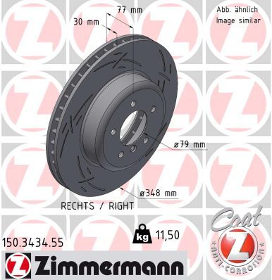 Тормозной диск ZIMMERMANN 150343455