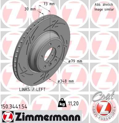 Тормозной диск ZIMMERMANN 150344154