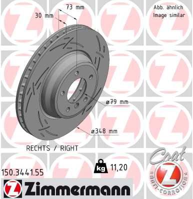 Тормозной диск ZIMMERMANN 150344155