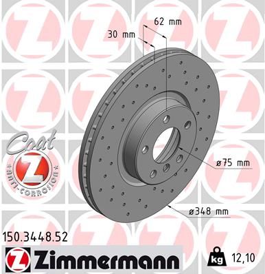 Тормозной диск ZIMMERMANN 150344852