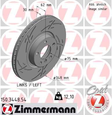 Тормозной диск ZIMMERMANN 150344854