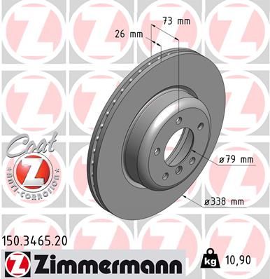 Тормозной диск ZIMMERMANN 150346520