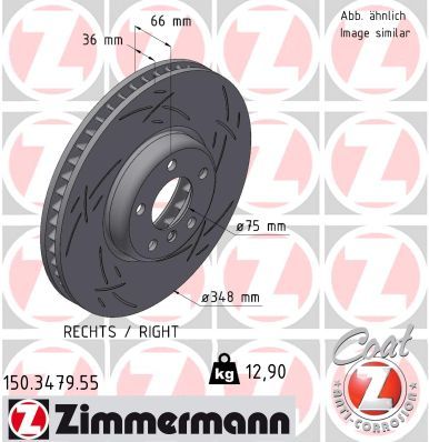 Тормозной диск ZIMMERMANN 150347955