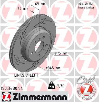 Тормозной диск ZIMMERMANN 150348054