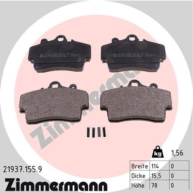 Комплект тормозных колодок, дисковый тормоз ZIMMERMANN 219371559