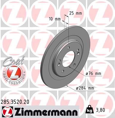 Тормозной диск ZIMMERMANN 285352020