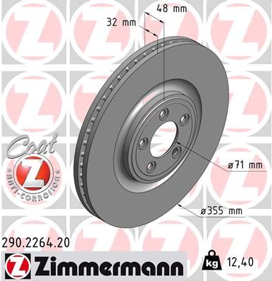 Тормозной диск ZIMMERMANN 290226420