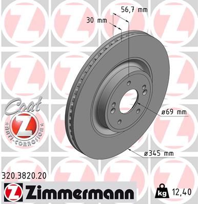 Тормозной диск ZIMMERMANN 320382020