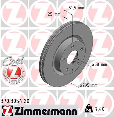 Тормозной диск ZIMMERMANN 370305420