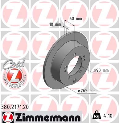 Тормозной диск ZIMMERMANN 380217120
