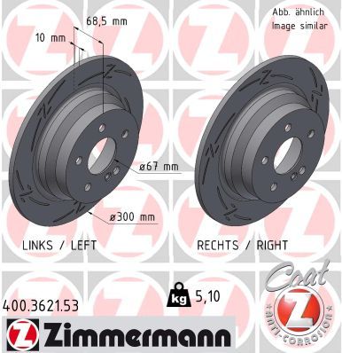 Тормозной диск ZIMMERMANN 400362153