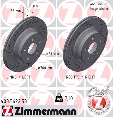 Тормозной диск ZIMMERMANN 400362253