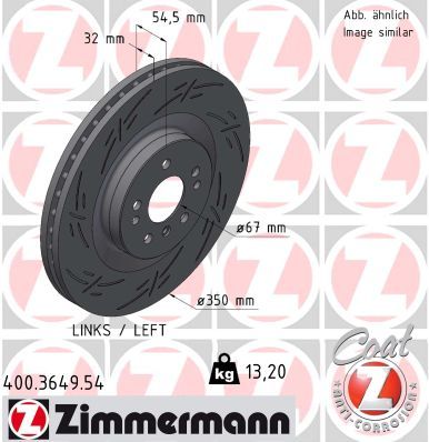Тормозной диск ZIMMERMANN 400364954