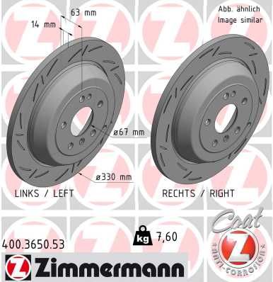 Тормозной диск ZIMMERMANN 400365053