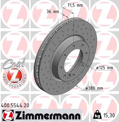 Тормозной диск ZIMMERMANN 400554420