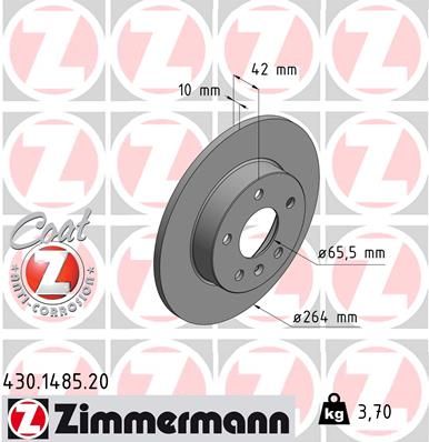 Тормозной диск ZIMMERMANN 430148520